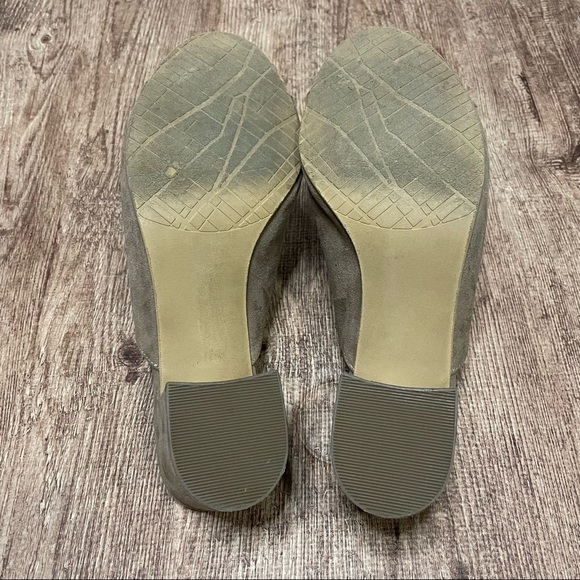 14th & Union Hayzel Suede Block Heel Mule Mushroom Size 9.5 - Picture 5 of 6